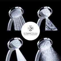 Mira - 360m Shower Head handset 4 Spray Flipstream Showerhead 135mm Chrome