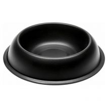 Mira Écuelle en métal pour chiens et chats. Différentes couleurs et mesures.. Variante kc 70 - Mesures: ø 15.5 x h 3.3 cm - 0.25 l - Noir - Noir