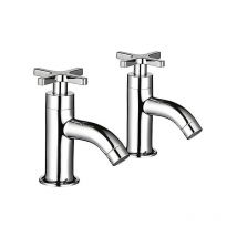 Mira Showers - Revive Basin Pillar Taps Chrome Crosshead Handles - 1 Pair
