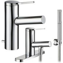 Mira - Shower Evolve Bath Shower Mixer Tap 2.1816.005 + Monobloc Basin 2.1816.001