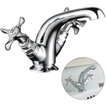 Mira - Showers Victorian Virtue Monobloc Basin Tap Traditional Chrome Crosshead