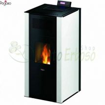 Pegaso - Mira - Stufa a pellet hydro da 22 Kw bianca