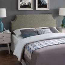 Casa - Mirage Ash Grey Linen Double 26 inch Strutted Headboard