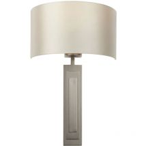 Olbia Wall Lamp Brushed Bronze Plate & Mink Satin Fabric - Merano