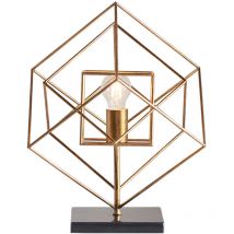Merano - Pescara Table Lamp Antique Gold Leaf & Black Marble