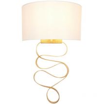 Merano - Sanremo Wall Lamp Gold Leaf & Ivory Cotton Fabric