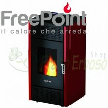 Freepoint - Miriam - Estufa de pellets de 7 Kw rojo
