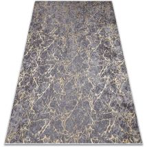 Miro 11111.2103 washing carpet Marble, glamour anti-slip - dark grey / gold grey 200x290 cm