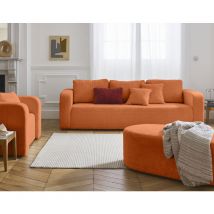 Bestmobilier - Miro - canapé droit 3 places - convertible avec coffre - en velours texturé