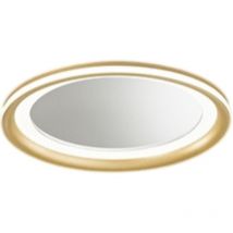 Mirò LED-Spiegel Ø40 cm 38W, Gold gebürstet, 3000K – Decken- & Wandmontage