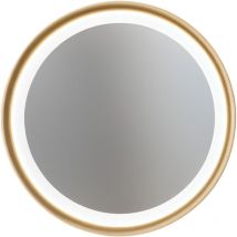 Mirò LED-Spiegel Ø60 cm 58W, Gold gebürstet, 3000K – Decken- & Wandmontage