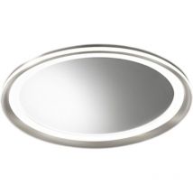 Mirò LED-Spiegel Ø60 cm 58W, Titangrau, 3000K – Decken- & Wandmontage