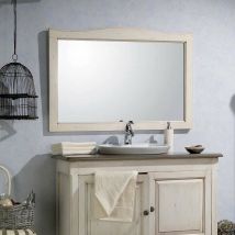 Byca - Miroir salle de bain - 140 cm en Acacia blanc vieilli - Garriguo