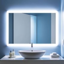 Saniland - Miroir Anti-buée avec Éclairage led Intégré, Installation Verticale ou Horizontale, Dimensions 100x60