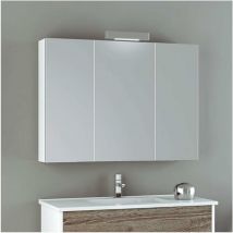 Miroir armoirette, un ou trois miroirs de porte, différentes tailles et couleurs en Blanc 100CM