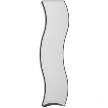 Herdasa - Miroir asymétrique Pleine Longueur 170x45, collection Looker, en mdf plaqué en bois d'hêtre et laqué. Noir