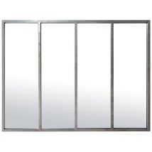Drawer - Miroir industriel 4 bandes zinc 90x120cm