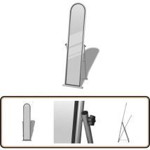 Miroir autoportant rectangulaire pleine longueur Gris - Miroir Plein Corps - Miroir Mural - Décoration Murale - Miroir Gris - Miroir Moderne