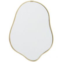 Miroir avec cadre doré CATTLEYA, forme irrégulière, 32 x 25 cm