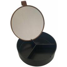 Unimasa - Miroir Avec Compartiments À Bijoux En Bambou