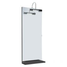 Miroir avec éclairage + tablette anthracite mat 350x900mm