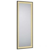 Mirrors And More - Miroir déco design, Miroir Bianka rectangulaire en cadre bois Doré en Wood, boite a design