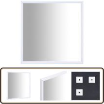 Vidaxl - Miroir Blanc 40x40 cm - Miroir Décoratif - Miroir Mural - Miroir Design - Miroir Moderne - Miroir Simple