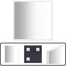 Vidaxl - Miroir Blanc 50x50 cm - Miroir Design - Miroir Moderne - Miroir Mural - Miroir Rond - Miroir Décoratif
