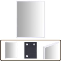 Vidaxl - Miroir Blanc 80x60 cm - Miroir Design - Miroir Moderne - Miroir Mural - Miroir Décoratif - Miroir Salon