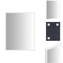 Vidaxl - Miroir Blanc 80x60 cm - Miroir Design - Miroir Moderne - Miroir Mural - Miroir Décoratif - Miroir Salon