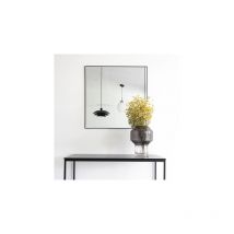M&s - Miroir carré 60 cm en acier noir