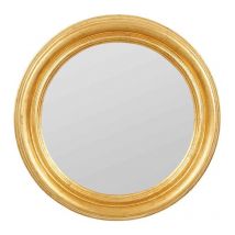 Cote Table - Miroir convexe Drachma rond doré bois 46cm
