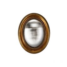 Miroir convexe ovale doré 24x19cm