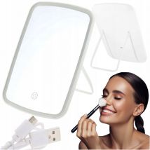 Miroir cosmétique éclairé par LED pour le maquillage, réglable sans fil