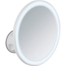 Miroir maquillage LED WENKO Isola 5x ventouse blanc 18,5 cm miroir cosmétique miroir mural LED miroir ventouse miroir grossissant 5x avec éclairage