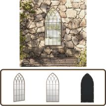 Miroir de jardin Sable 100x45cm Fer pour utilisation extérieure - Miroir De Jardin - Miroir Extérieur - Décoration Jardin - Miroir Design - Miroir