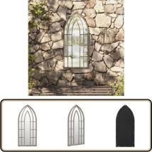 Miroir de jardin Sable 100x45cm Fer pour utilisation extérieure - Miroir De Jardin - Miroir Extérieur - Décoration Jardin - Miroir Design - Miroir