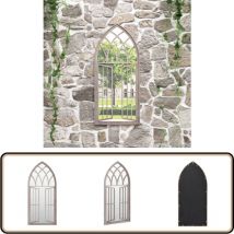 Miroir de jardin Sable 100x45cm Fer pour utilisation extérieure - Miroir De Jardin - Miroir Extérieur - Décoration Jardin - Miroir Design - Miroir