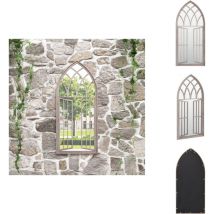 Miroir de jardin Sable 100x45cm Fer pour utilisation extérieure - Miroir De Jardin - Miroir Extérieur - Décoration Jardin - Miroir Design - Miroir