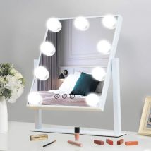 Miroir de maquillage de bureau led lumière de remplissage lumière coiffeuse miroir miroir de bureau miroir de beauté avec ampoule (version