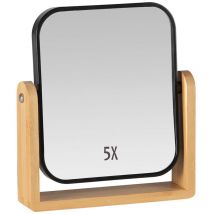 Miroir Sur Pieds Carrés En Bambou Noir - Andrea House