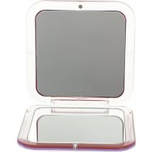 Miroir de poche pliable pour maquillage, mini miroir de voyage carré, miroir à clapet pour l'extérieur