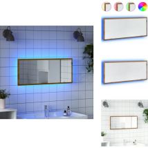 Miroir de salle de bain à led chêne artisanal bois d'ingénierie - Miroir De Salle De Bain - Miroirs De Salle De Bain - Miroir De Bain - Miroir De