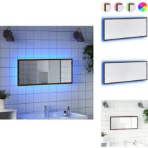 Miroir de salle de bain à led chêne marron bois d'ingénierie - Miroir De Salle De Bain - Miroirs De Salle De Bain - Miroir De Bain - Miroir De