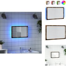 Miroir de salle de bain à led chêne sonoma bois d'ingénierie - Miroir De Salle De Bain - Miroirs De Salle De Bain - Miroir De Bain - Miroir De