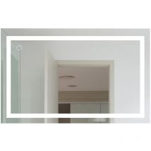 Oobest - Aqrau Miroir de Salle de Bain à led 60x100 cm, Miroir Mural de vanité 23W, Capteur Tactile (lumière Blanche Froide)