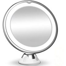 Miroir de salle de bain avec grossissement 10X et lumiere led ideal pour le maquillage et les soins personnels a la maison offre exclusive