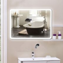 Hofuton Miroir salle de bain avec éclairage miroir lcd pour salle de bain 6080cm