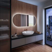 Artforma - Miroir Led Lumineux 140x100 Cm De Salle De Bain Mural Avec Éclairage Blanc Froid 7000k T107 Transparent