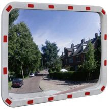 Miroir de trafic convexe rectangulaire 60x80cm et réflecteurs